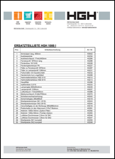 HGH Download Vorschau Ersatzteilliste HGH 1000